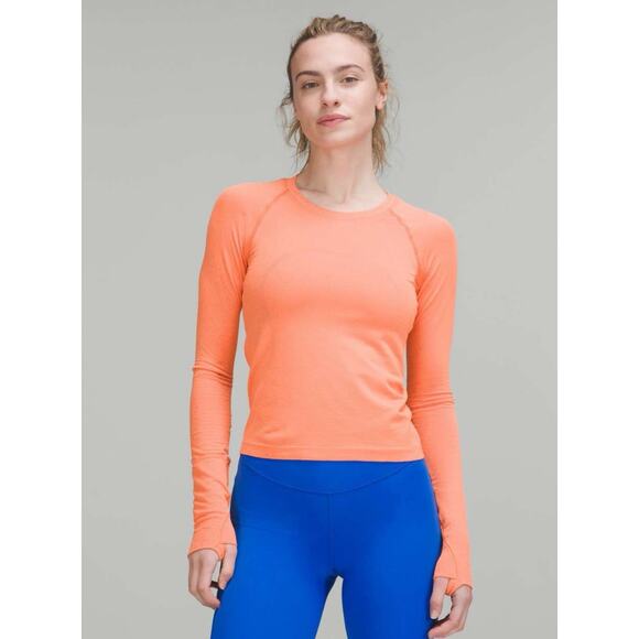 NWT Lululemon Swiftly Tech Long Sleeve Shirt 2.0 *Race Length Highlight Orange 4 - Picture 1 of 8